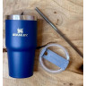 Термокружка Stanley Quencher H2.0 680 мл, тёмно-синяя, с трубочкой 10-08481-012